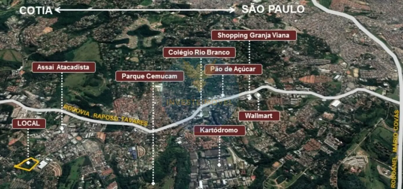 Foto 3 de Terreno / Lote à venda, 500m2 em Granja Viana, Cotia - SP