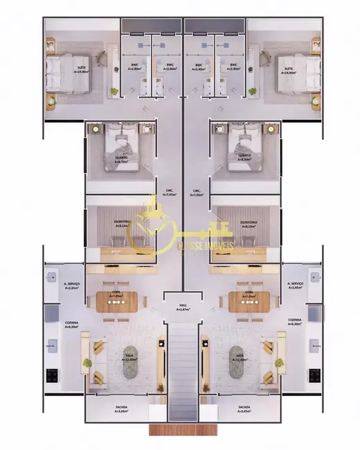 Sobrado com 2 quartos à venda, 76m2 em Quilometro 12, Itajai - SC - imagem 4 Foto 4 de Sobrado com 2 quartos à venda, 76m2 em Quilometro 12, Itajai - SC