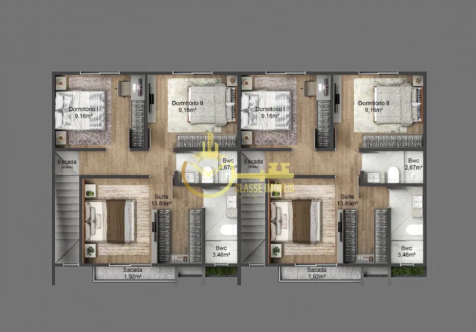 Sobrado com 2 quartos à venda, 104m2 em São João, Itajai - SC - imagem 7 Foto 7 de Sobrado com 2 quartos à venda, 104m2 em São João, Itajai - SC