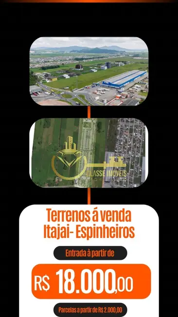 Foto 1 de Terreno / Lote à venda, 230m2 em Espinheiros, Itajai - SC