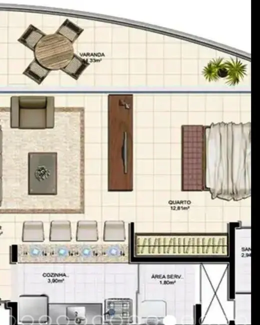 Foto 3 de Apartamento com 1 quarto à venda, 54m2 em Armação, Salvador - BA