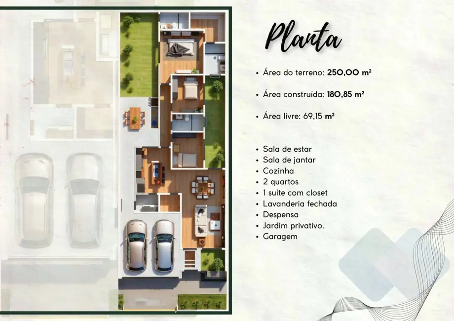 Foto 2 de Casa com 3 quartos à venda, 250m2 em Residencial Ouro Verde, Botucatu - SP