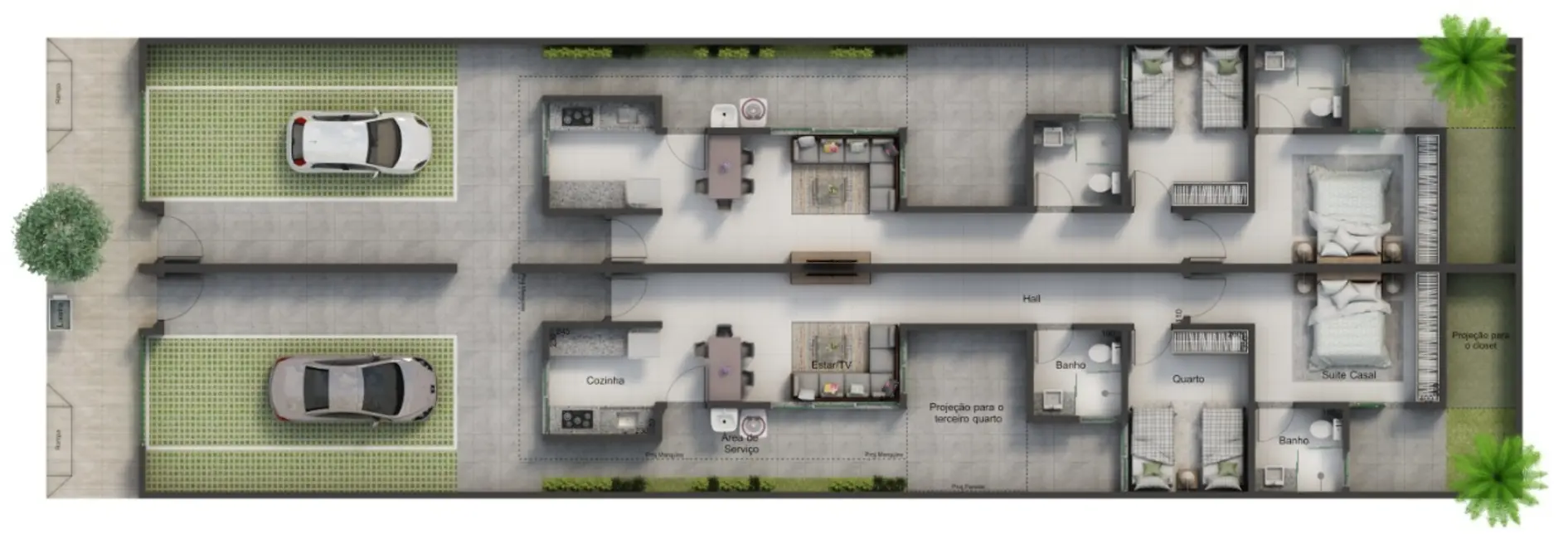 Foto 9 de Casa com 2 quartos à venda, 69m2 em Shopping Park, Uberlandia - MG