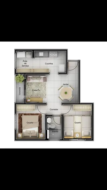 Apartamento com 2 quartos à venda, 58m2 em Segismundo Pereira, Uberlandia - MG - imagem 5 Foto 5 de Apartamento com 2 quartos à venda, 58m2 em Segismundo Pereira, Uberlandia - MG