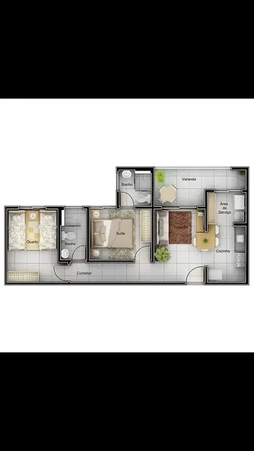 Apartamento com 2 quartos à venda, 58m2 em Segismundo Pereira, Uberlandia - MG - imagem 6 Foto 6 de Apartamento com 2 quartos à venda, 58m2 em Segismundo Pereira, Uberlandia - MG