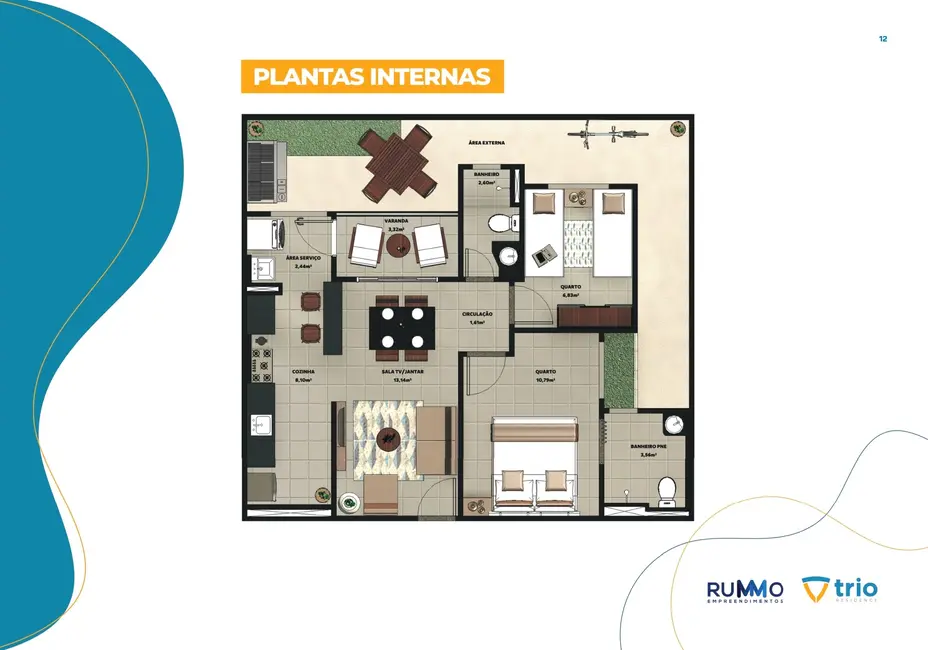 Foto 4 de Apartamento com 2 quartos à venda, 59m2 em Morumbi, Uberlandia - MG