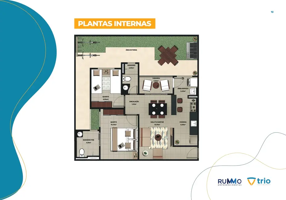 Foto 5 de Apartamento com 2 quartos à venda, 59m2 em Morumbi, Uberlandia - MG