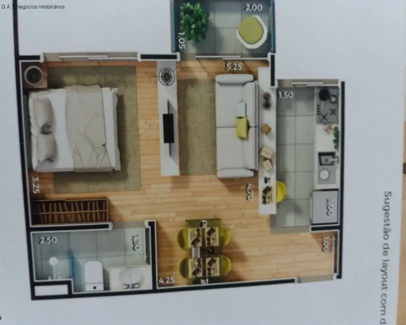 Apartamento com 1 quarto à venda, 37m2 em Sorocaba - SP - imagem 3 Foto 3 de Apartamento com 1 quarto à venda, 37m2 em Sorocaba - SP
