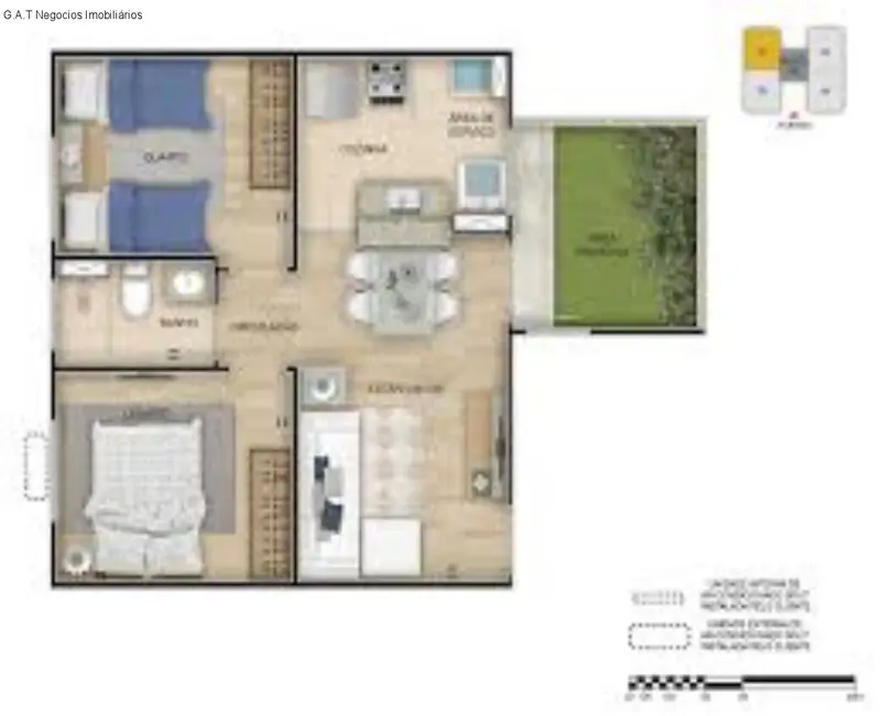 Foto 9 de Apartamento com 2 quartos à venda, 55m2 em Jardim Guarujá, Sorocaba - SP