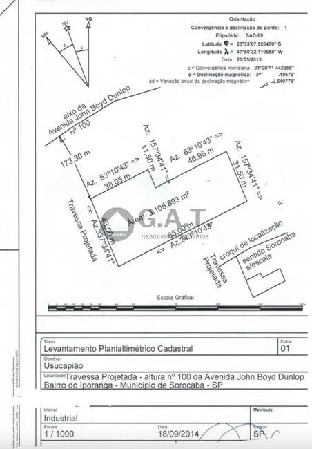 Foto 8 de Terreno / Lote à venda, 3105m2 em Éden, Sorocaba - SP
