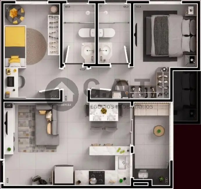 Foto 6 de Apartamento com 2 quartos à venda, 50m2 em Vila Santana, Sorocaba - SP