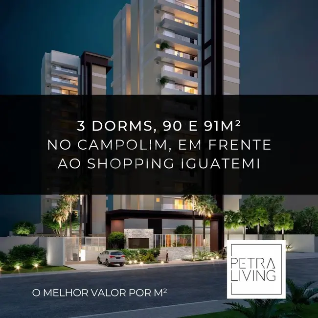 Foto 3 de Apartamento com 3 quartos à venda, 91m2 em Parque Campolim, Sorocaba - SP