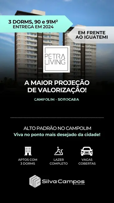 Foto 7 de Apartamento com 3 quartos à venda, 91m2 em Parque Campolim, Sorocaba - SP