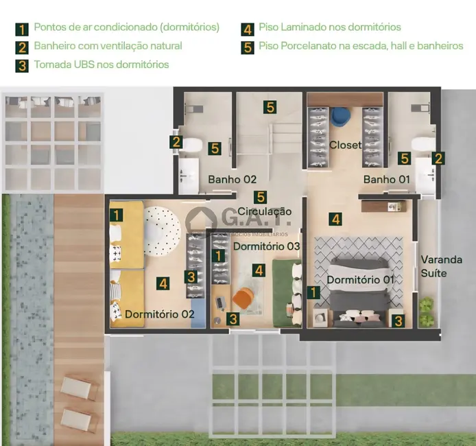 Foto 4 de Casa de Condomínio com 3 quartos à venda, 113m2 em Vossoroca, Votorantim - SP