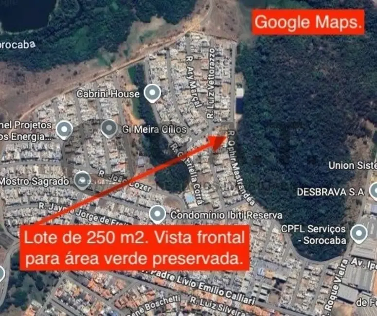 Foto 4 de Terreno / Lote à venda, 250m2 em Parque Ibiti Reserva, Sorocaba - SP