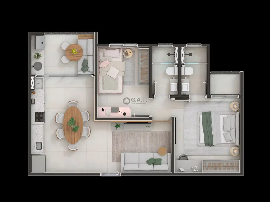 Foto 1 de Apartamento com 2 quartos à venda, 60m2 em Vila Lucy, Sorocaba - SP