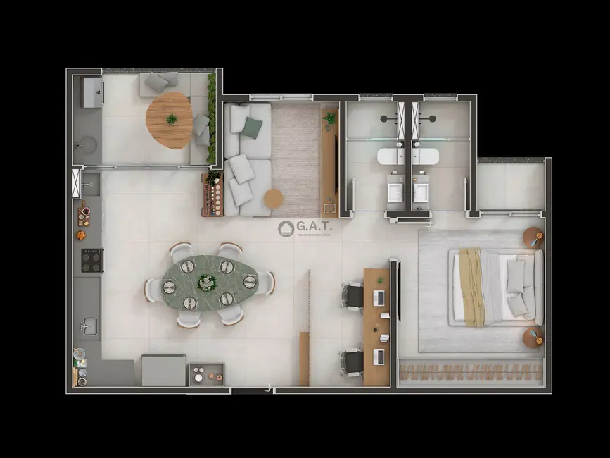 Foto 2 de Apartamento com 2 quartos à venda, 60m2 em Vila Lucy, Sorocaba - SP