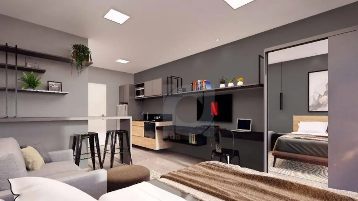 Foto 2 de Apartamento com 1 quarto à venda, 24m2 em Vila Nova, Novo Hamburgo - RS