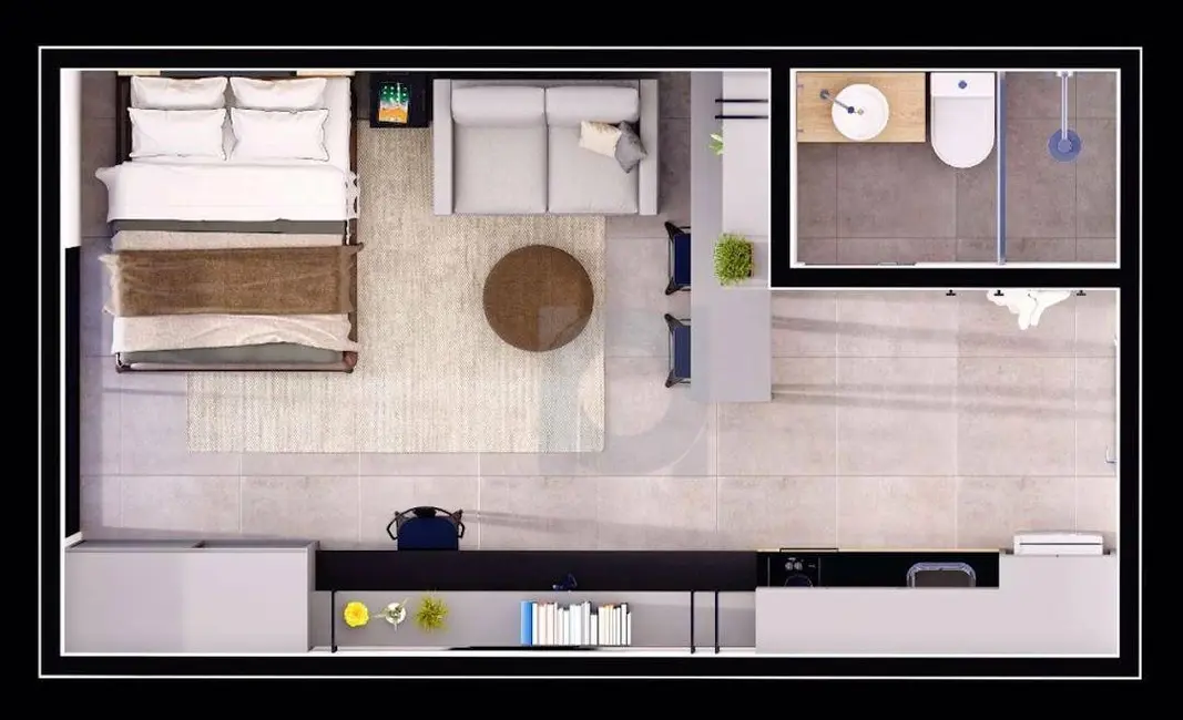 Apartamento com 1 quarto à venda, 24m2 em Vila Nova, Novo Hamburgo - RS - imagem 3 Foto 3 de Apartamento com 1 quarto à venda, 24m2 em Vila Nova, Novo Hamburgo - RS