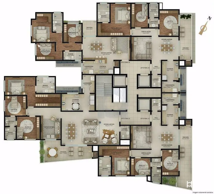 Foto 5 de Apartamento com 3 quartos à venda, 212m2 em Morro do Espelho, Sao Leopoldo - RS