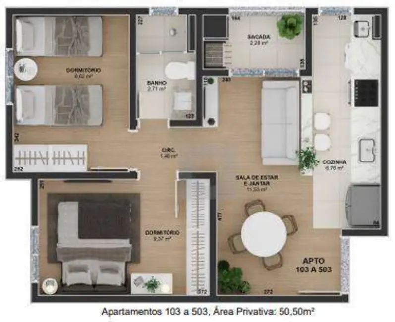 Foto 6 de Apartamento com 2 quartos à venda, 50m2 em Feitoria, Sao Leopoldo - RS