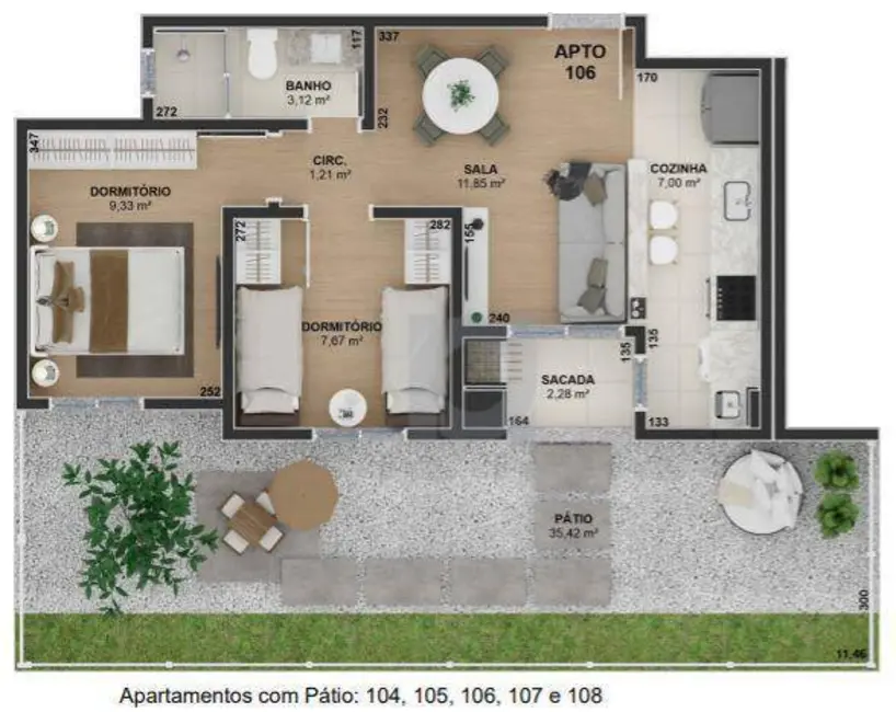 Foto 1 de Apartamento com 2 quartos à venda, 50m2 em Feitoria, Sao Leopoldo - RS