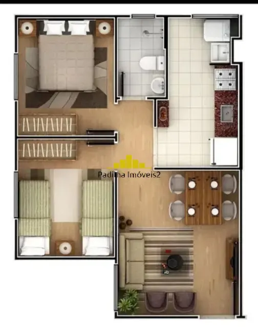 Foto 6 de Apartamento com 2 quartos à venda, 47m2 em Jardim Tatiana, Votorantim - SP