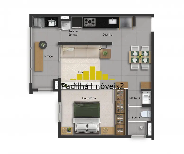 Foto 5 de Apartamento com 1 quarto à venda, 46m2 em Jardim Guarujá, Sorocaba - SP