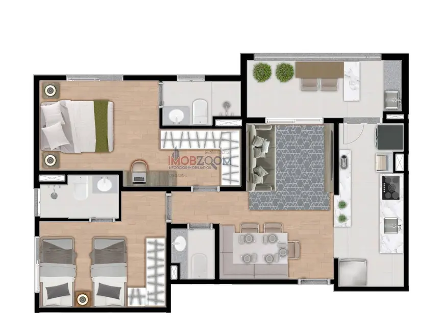 Foto 9 de Apartamento com 3 quartos à venda, 78m2 em Residencial Colinas de São Francisco, Braganca Paulista - SP