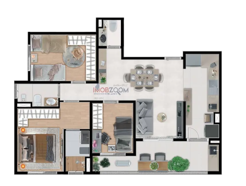 Foto 8 de Apartamento com 3 quartos à venda, 78m2 em Residencial Colinas de São Francisco, Braganca Paulista - SP