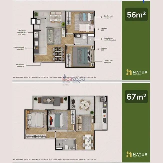 Foto 8 de Apartamento com 2 quartos à venda, 56m2 em Parque das Nações, Atibaia - SP