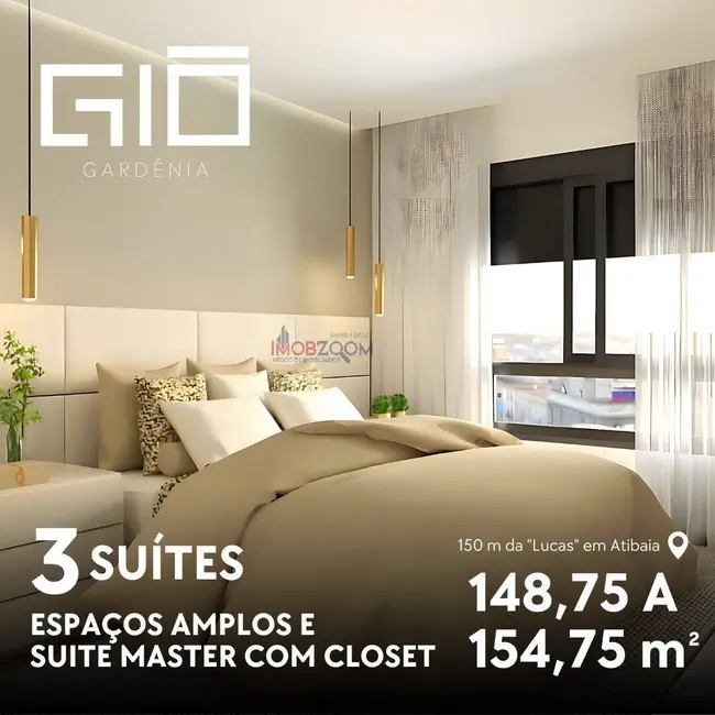 Foto 2 de Apartamento com 3 quartos à venda, 174m2 em Vila Gardênia, Atibaia - SP