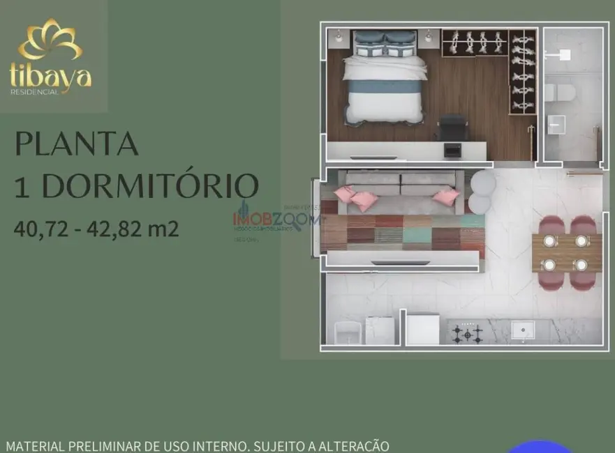 Foto 9 de Apartamento com 1 quarto à venda, 43m2 em Atibaia Jardim, Atibaia - SP