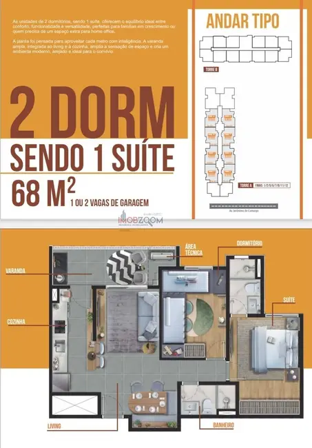 Foto 3 de Apartamento com 1 quarto à venda, 49m2 em Caetetuba, Atibaia - SP