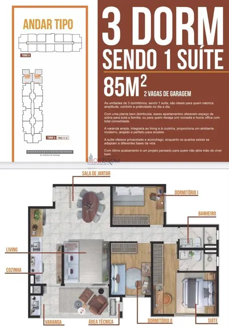 Foto 4 de Apartamento com 1 quarto à venda, 49m2 em Caetetuba, Atibaia - SP