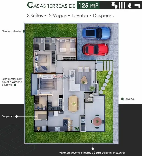 Foto 3 de Casa com 3 quartos à venda, 126m2 em Jardim Estância Brasil, Atibaia - SP