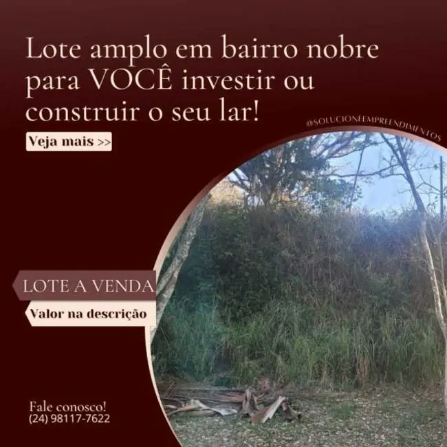 Foto 1 de Terreno / Lote à venda em Miguel Pereira - RJ