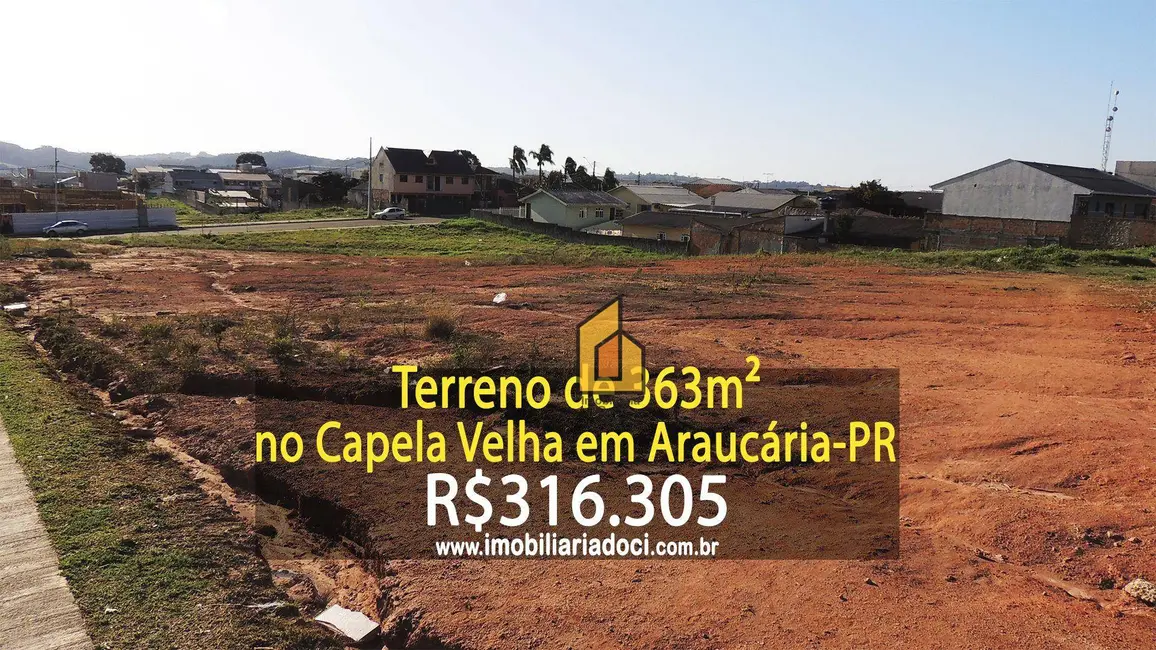 Foto 1 de Terreno / Lote à venda, 363m2 em Capela Velha, Araucaria - PR