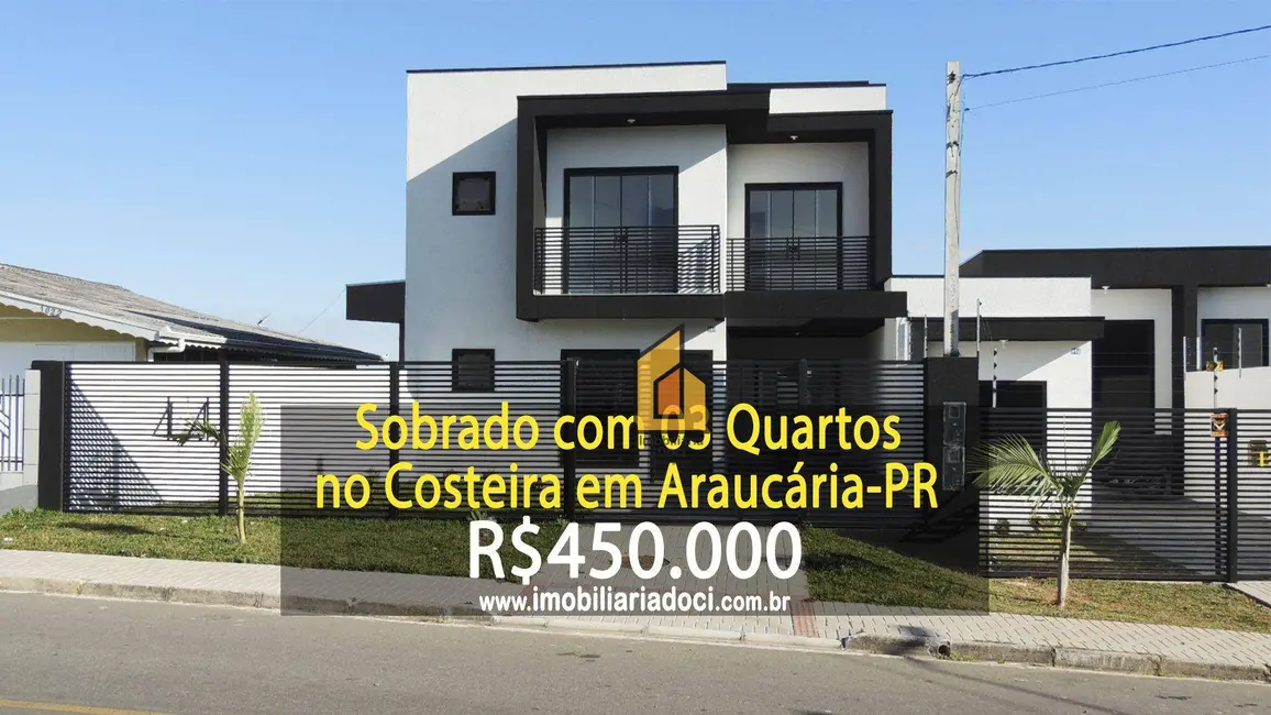 Foto 1 de Sobrado com 3 quartos à venda, 121m2 em Costeira, Araucaria - PR