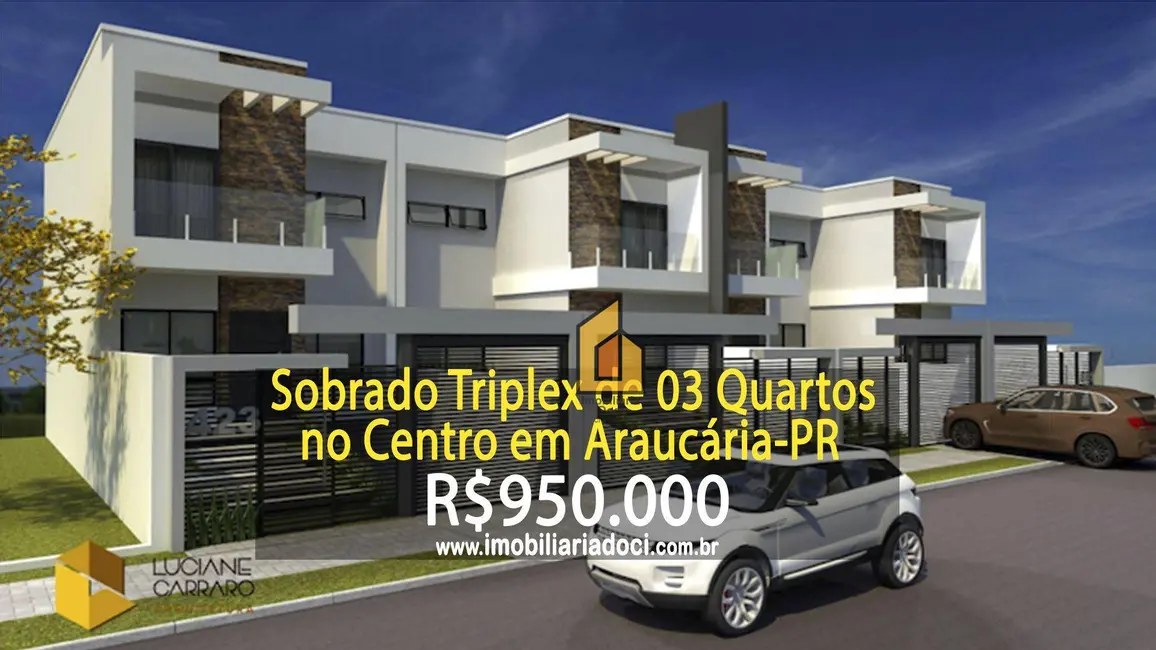 Foto 1 de Sobrado com 3 quartos à venda, 141m2 em Centro, Araucaria - PR