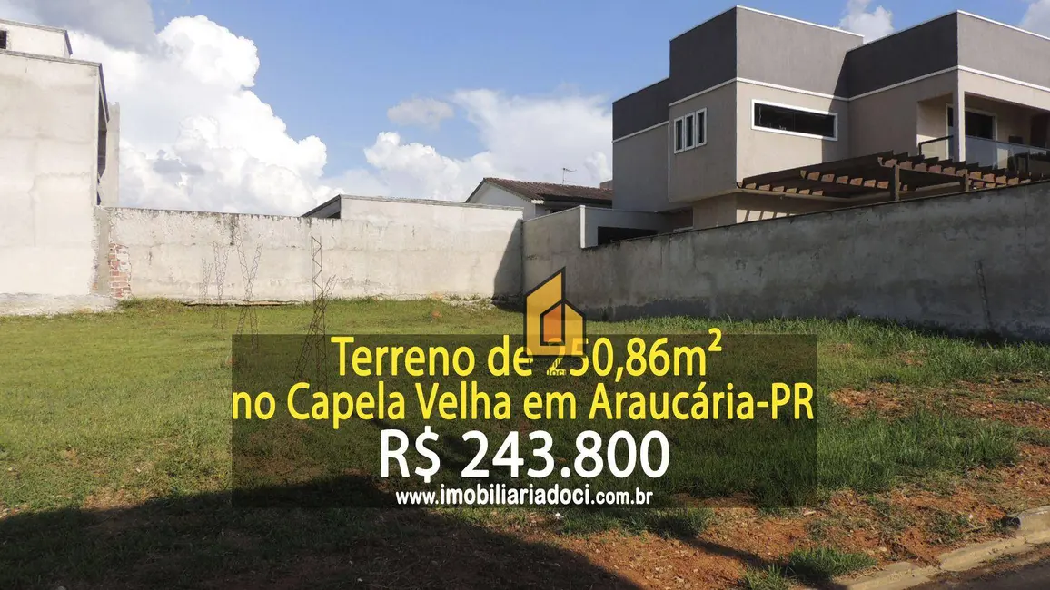 Foto 1 de Terreno / Lote à venda, 250m2 em Capela Velha, Araucaria - PR