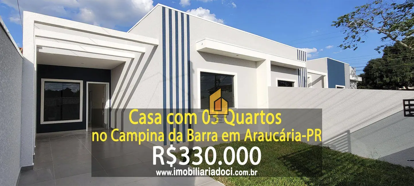 Foto 1 de Casa com 3 quartos à venda, 119m2 em Campina da Barra, Araucaria - PR