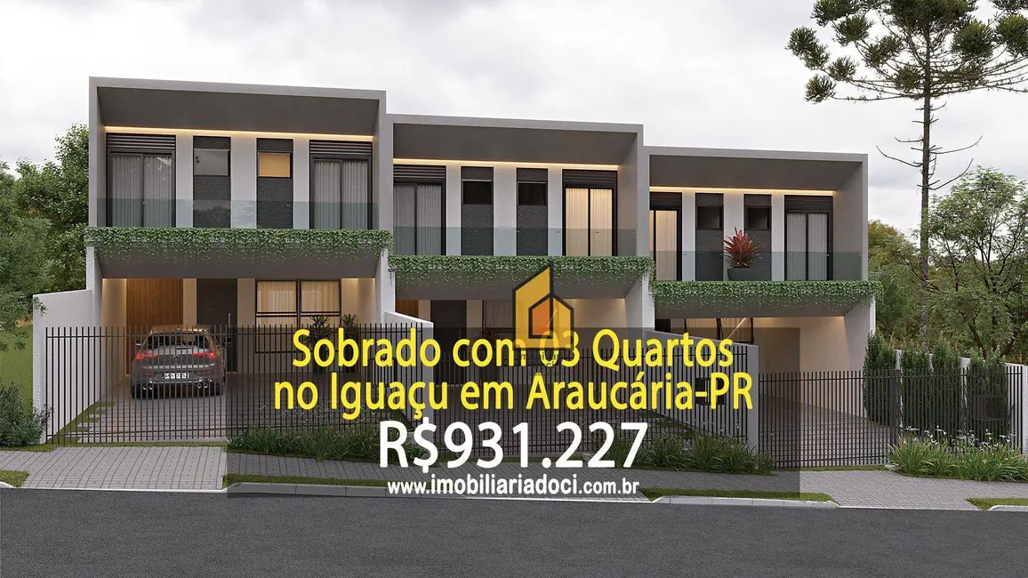 Sobrado com 3 quartos à venda, 180m2 em Iguaçu, Araucaria - PR - imagem 1 Foto 1 de Sobrado com 3 quartos à venda, 180m2 em Iguaçu, Araucaria - PR