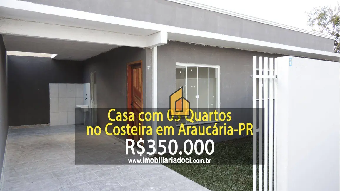 Foto 1 de Casa com 3 quartos à venda, 108m2 em Costeira, Araucaria - PR