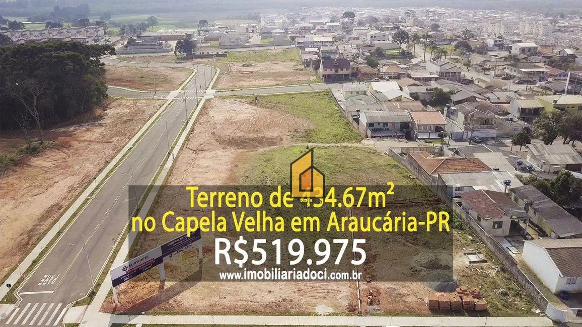 Foto 1 de Terreno / Lote à venda, 434m2 em Capela Velha, Araucaria - PR