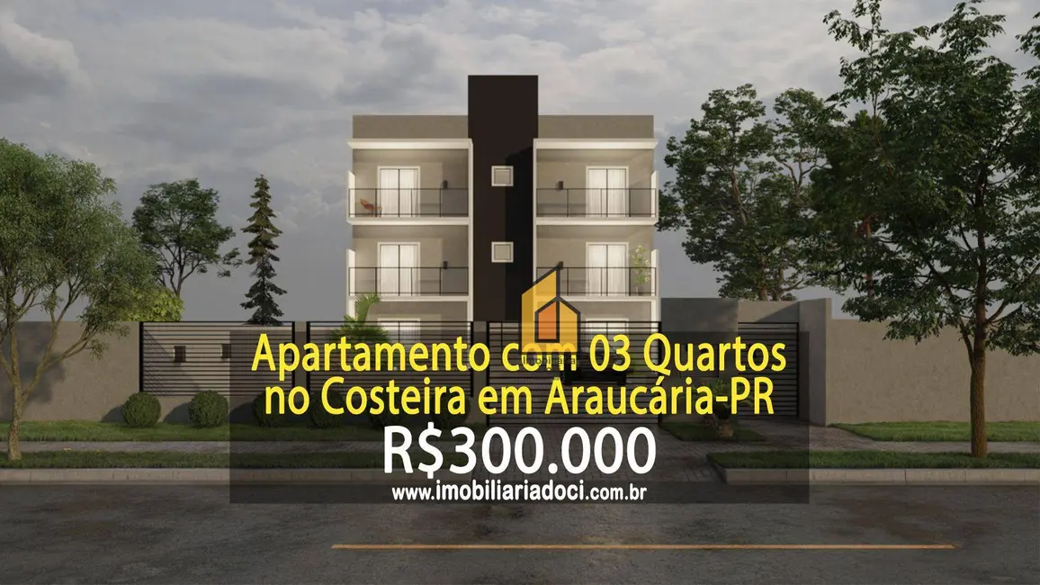 Foto 1 de Apartamento com 3 quartos à venda, 70m2 em Costeira, Araucaria - PR