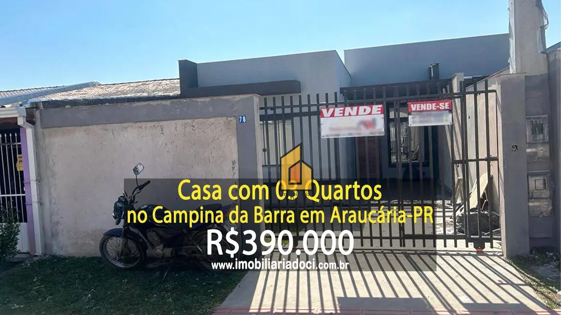 Foto 1 de Casa com 3 quartos à venda, 200m2 em Campina da Barra, Araucaria - PR