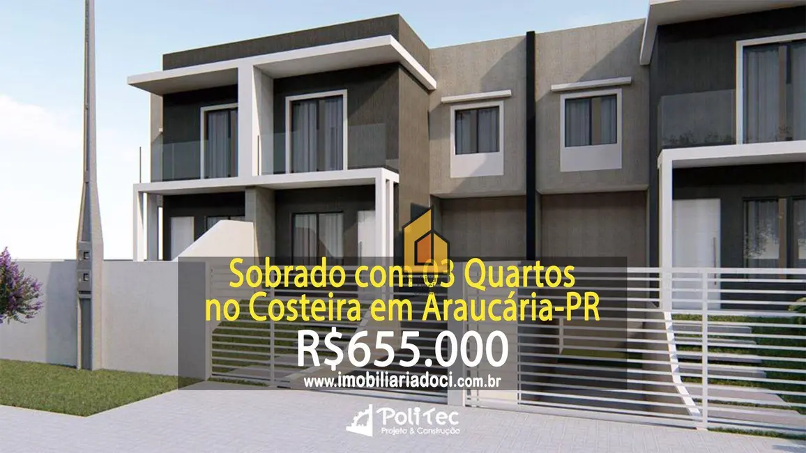 Foto 1 de Sobrado com 3 quartos à venda, 180m2 em Iguaçu, Araucaria - PR