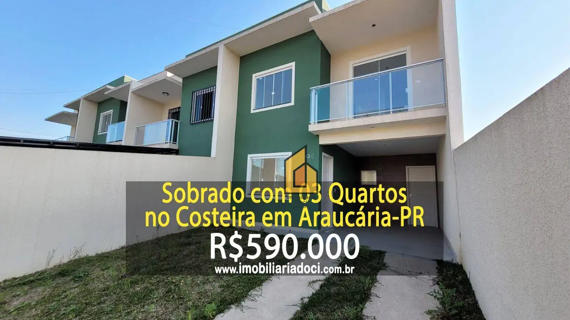 Foto 1 de Sobrado com 3 quartos à venda, 110m2 em Costeira, Araucaria - PR