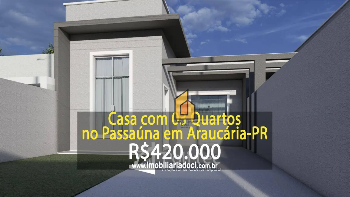 Foto 1 de Casa com 3 quartos à venda, 180m2 em Passaúna, Araucaria - PR